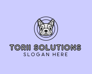 French Bulldog Dog logo design