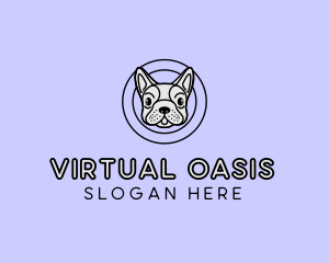 French Bulldog Dog logo design