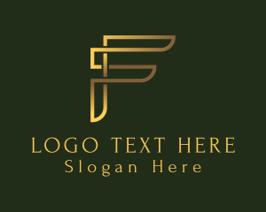 Corporation - Luxury Gold Letter logo design
