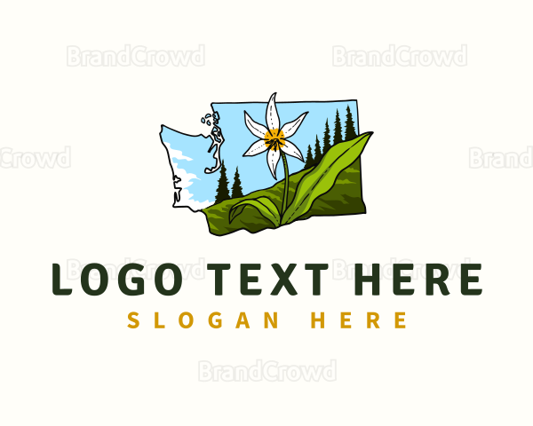 Washington Botanical Flower Logo