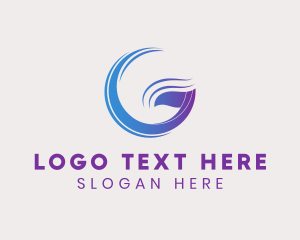 Fan - Wing Swoosh Ventilation Letter G logo design