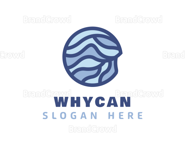 Modern Aquatic Waves Logo