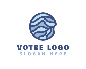 Modern Aquatic Waves Logo