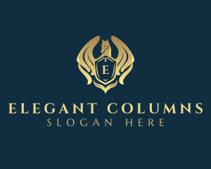 Elegant Pegasus Shield logo design