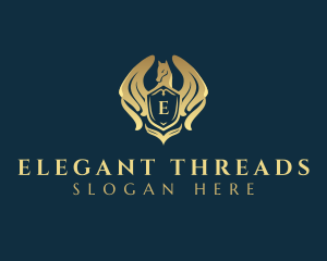 Elegant Pegasus Shield logo design