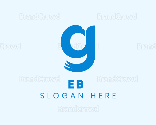 Blue Eagle Letter G Logo