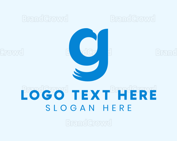 Blue Eagle Letter G Logo
