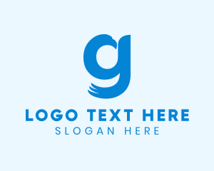 Bird - Blue Eagle Letter G logo design