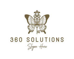 Key Butterfly Wings logo design