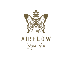 Key Butterfly Wings logo design