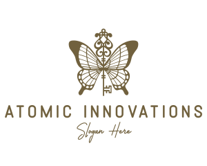 Key Butterfly Wings logo design