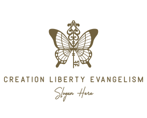 Key Butterfly Wings logo design