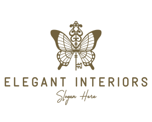 Key Butterfly Wings logo design