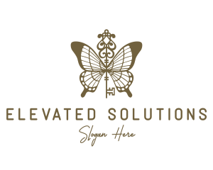 Key Butterfly Wings logo design