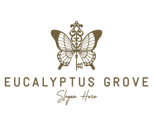 Key Butterfly Wings logo design