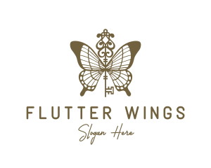 Butterfly - Key Butterfly Wings logo design