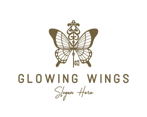 Key Butterfly Wings logo design