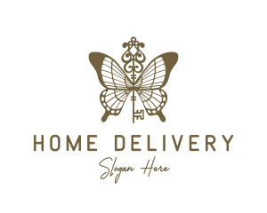 Key Butterfly Wings logo design