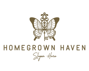 Key - Key Butterfly Wings logo design