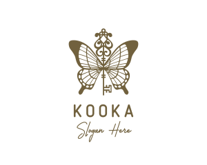 Key Butterfly Wings logo design