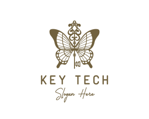 Key Butterfly Wings logo design