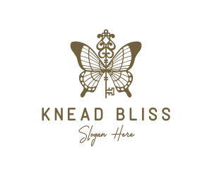 Key Butterfly Wings logo design