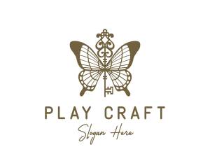 Key Butterfly Wings logo design