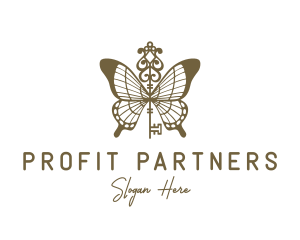 Key Butterfly Wings logo design