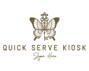 Key Butterfly Wings logo design