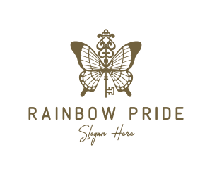 Key Butterfly Wings logo design