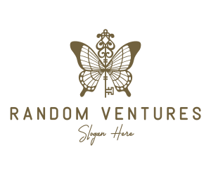 Key Butterfly Wings logo design