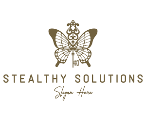 Key Butterfly Wings logo design