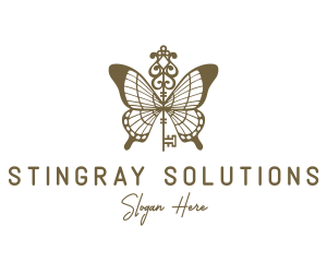 Key Butterfly Wings logo design