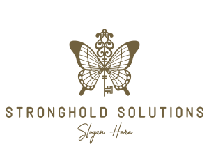 Key Butterfly Wings logo design