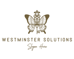 Key Butterfly Wings logo design