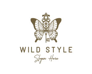 Key Butterfly Wings logo design