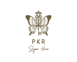 Key Butterfly Wings logo design