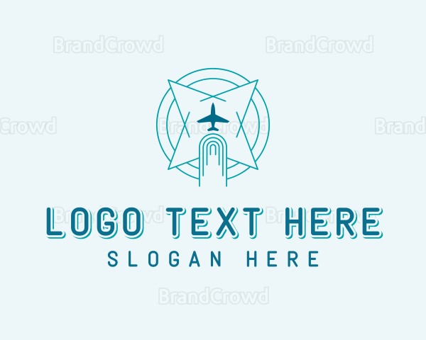 Plane Forwarding Courier Logo