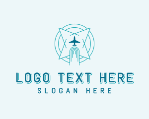 Plane Forwarding Courier Logo