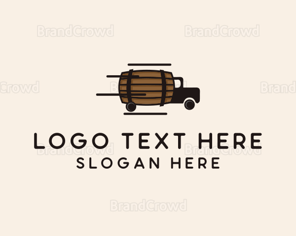 Barrel Delivery Truck Logo