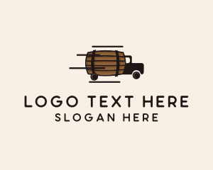 Barrel Delivery Truck  Logo