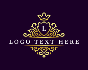 High End - Elegant Crown Crest logo design