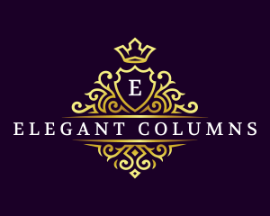 Elegant Crown Crest logo design