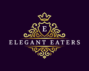 Elegant Crown Crest logo design