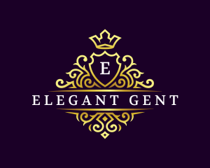 Elegant Crown Crest logo design