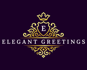 Elegant Crown Crest logo design