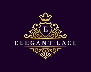 Elegant Crown Crest logo design