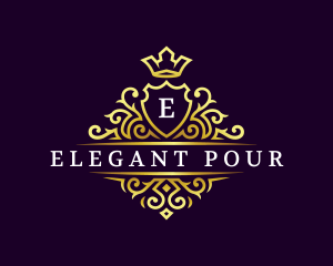 Elegant Crown Crest logo design