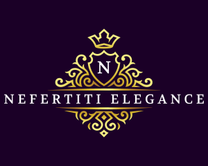 Elegant Crown Crest logo design