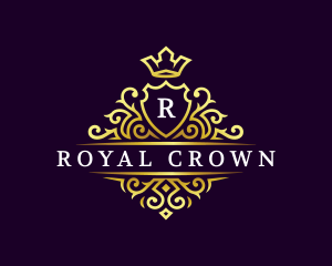 Elegant Crown Crest logo design